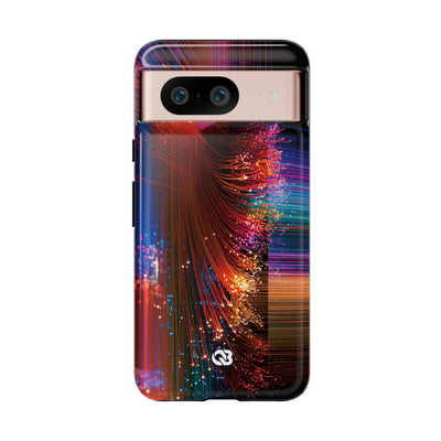 Black Tough Phone Case for Google Pixel - Cyber Optic Streak