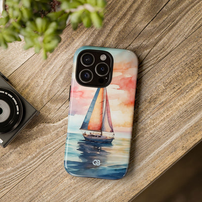 Crimson Horizon Sail · Tough Hoesje voor iPhone