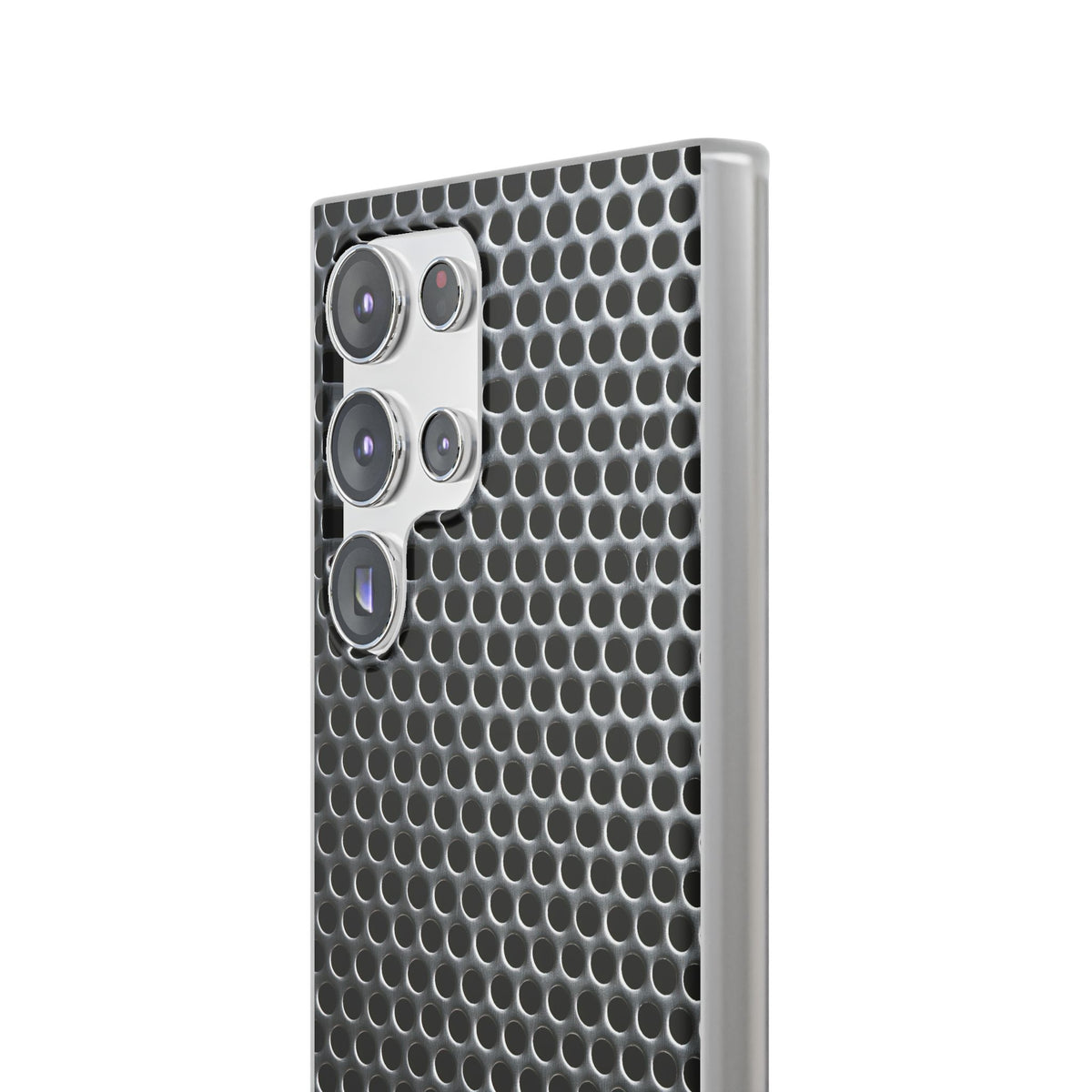 Brushed Perforated Steel · Lite Phone Case for Samsung · Silver