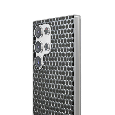 Brushed Perforated Steel · Lite Phone Case for Samsung · Silver