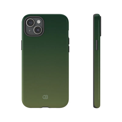 Green Tough Phone Case for iPhone - Shadow Moss Grain