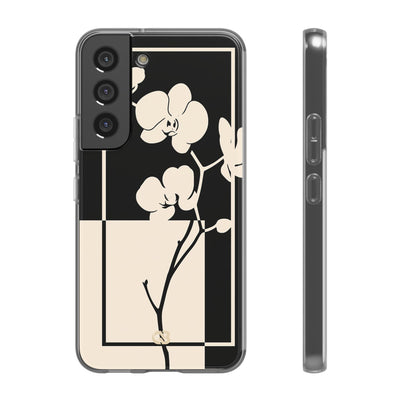 Beige Lite Phone Case for Samsung - Nocturnal Orchid Frame