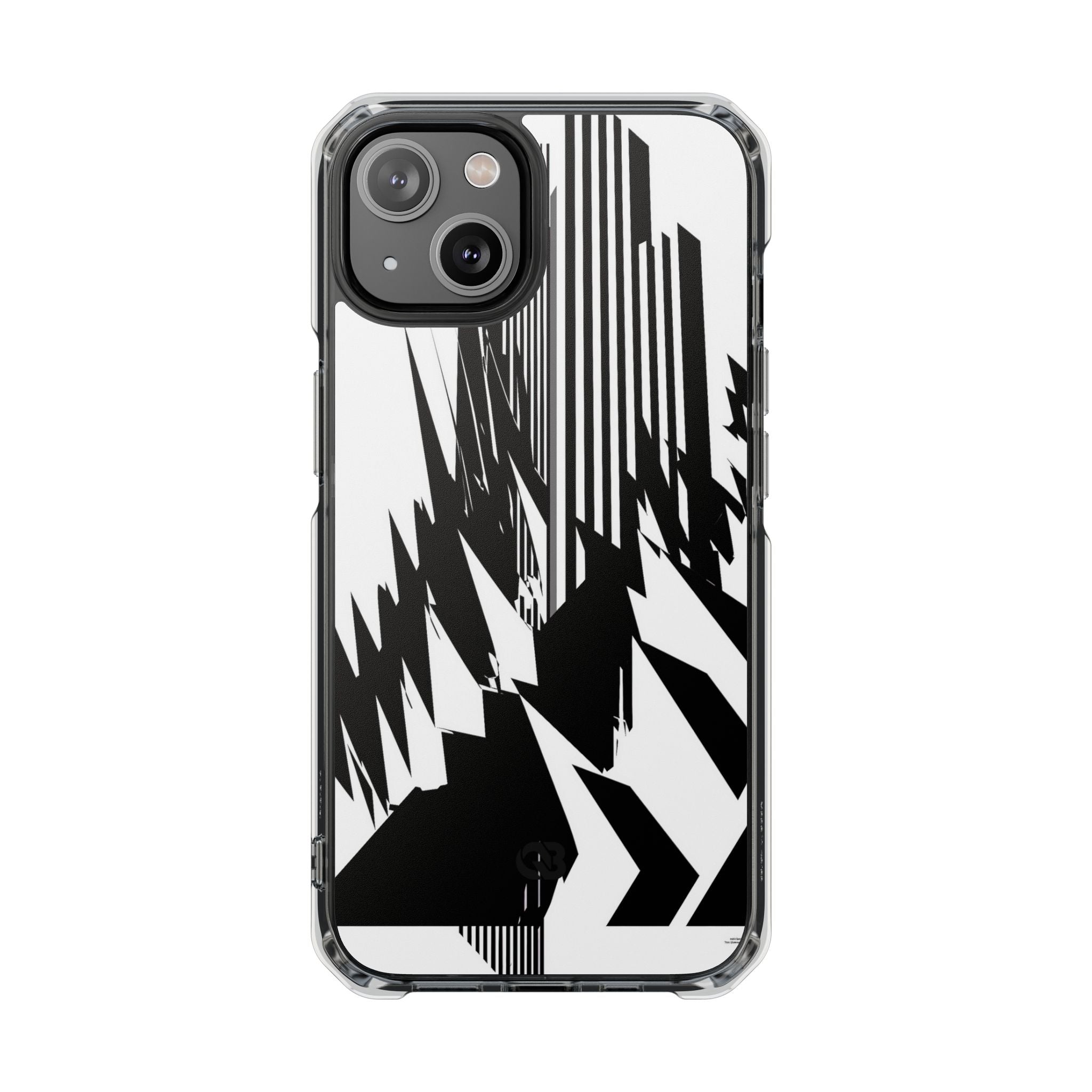 White Impact MagSafe Phone Case for iPhone - Shattered Vector Spire