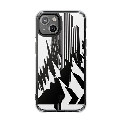 White Impact MagSafe Phone Case for iPhone - Shattered Vector Spire