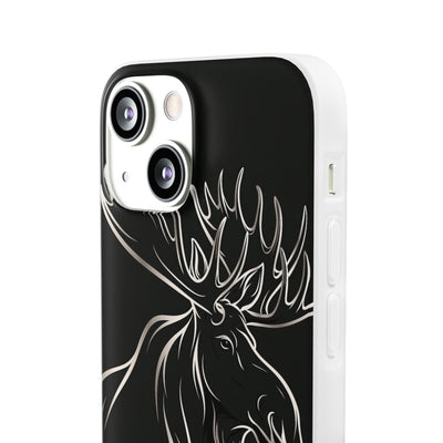 Nordic Moose Contour · Lite Phone Case for iPhone ·  Black