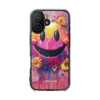 Smiley Bloom iPhone 16 Case - Impact - CASE•BOB