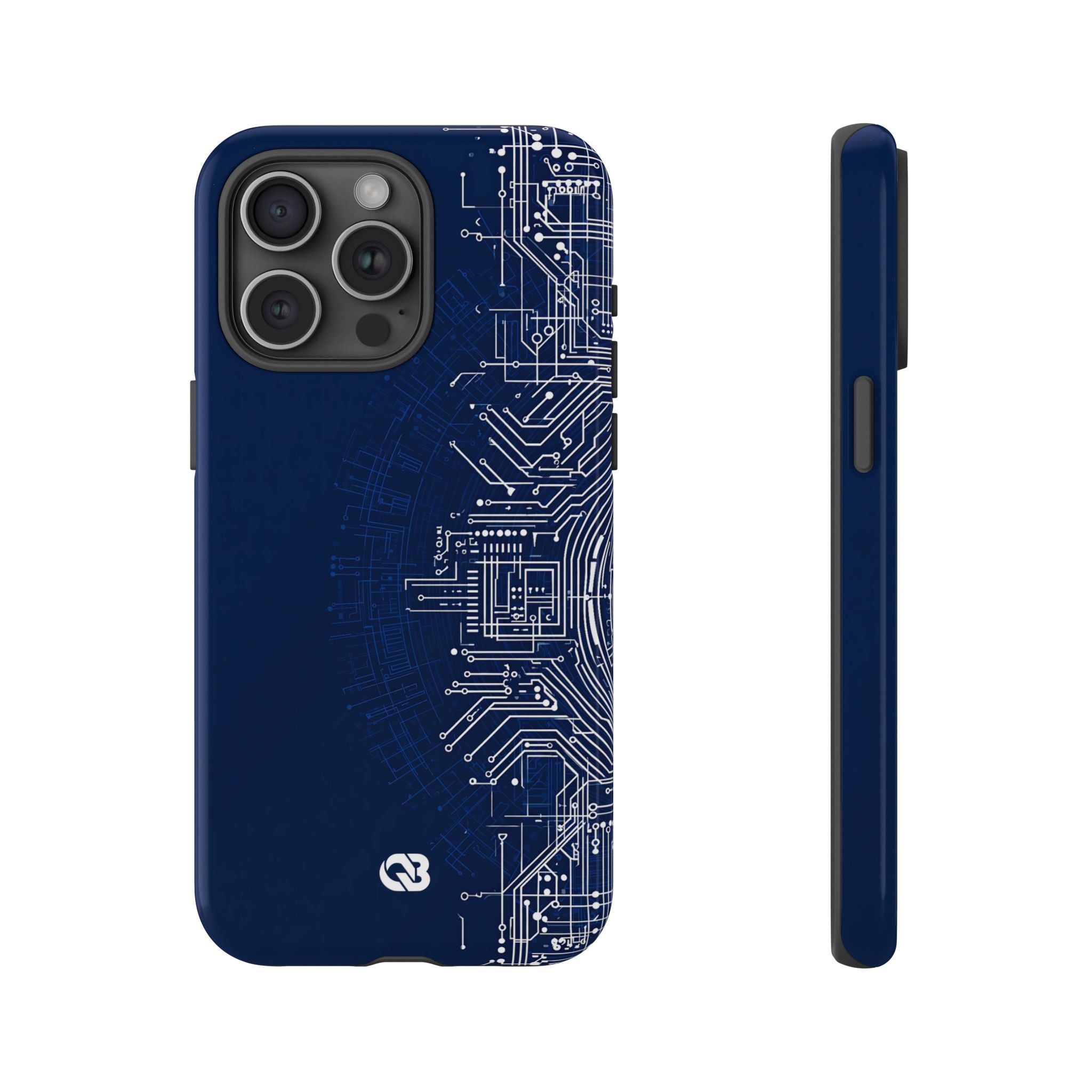Blue Tough Phone Case for iPhone - Cobalt Circuit Logic