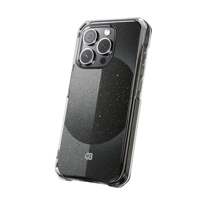 Black Impact MagSafe Phone Case for iPhone - Lunar Static Orbit