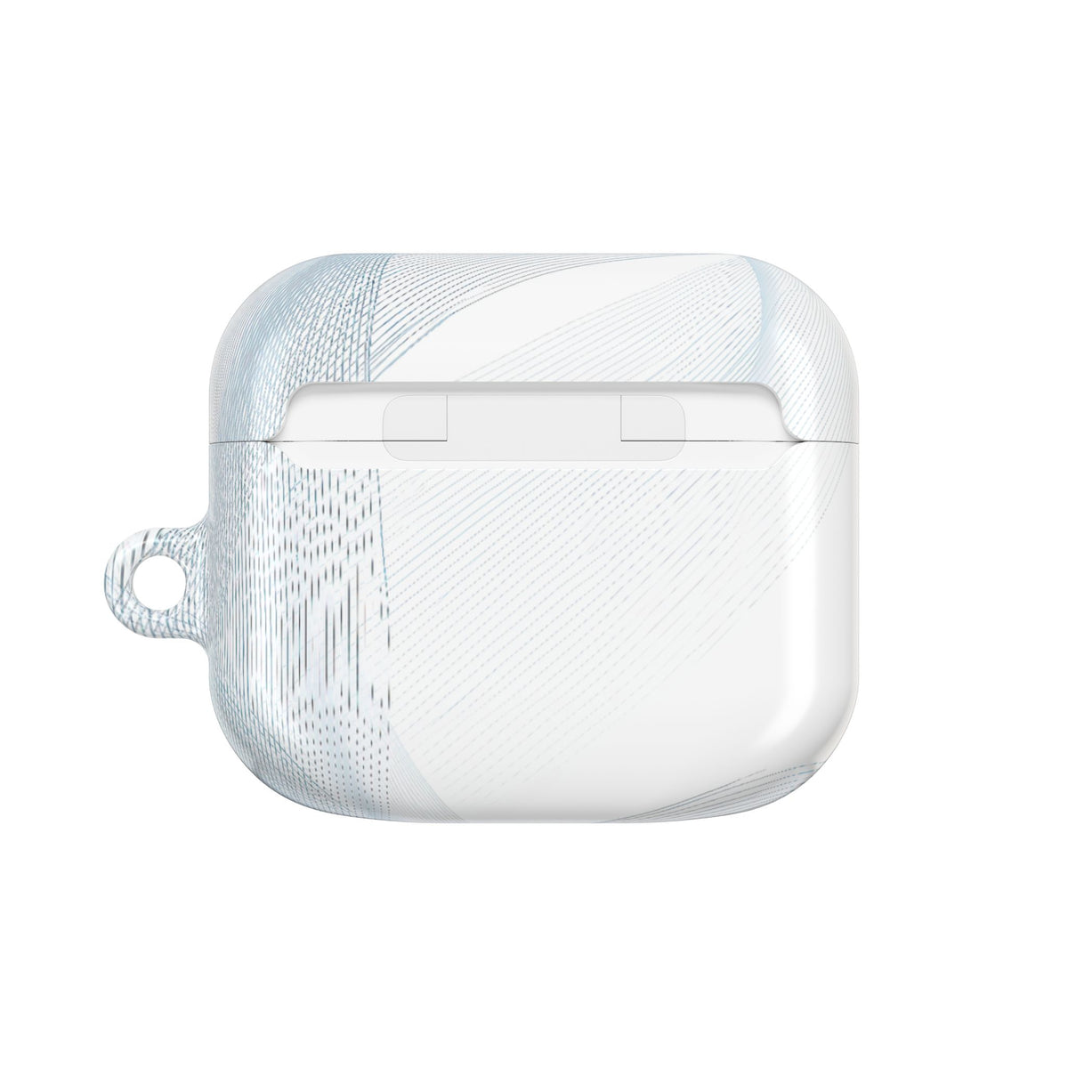 Glacial Contour Waves · Hard Case for AirPods & AirPods Pro · White