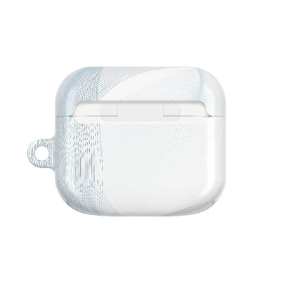 Glacial Contour Waves · Hard Case for AirPods & AirPods Pro · White
