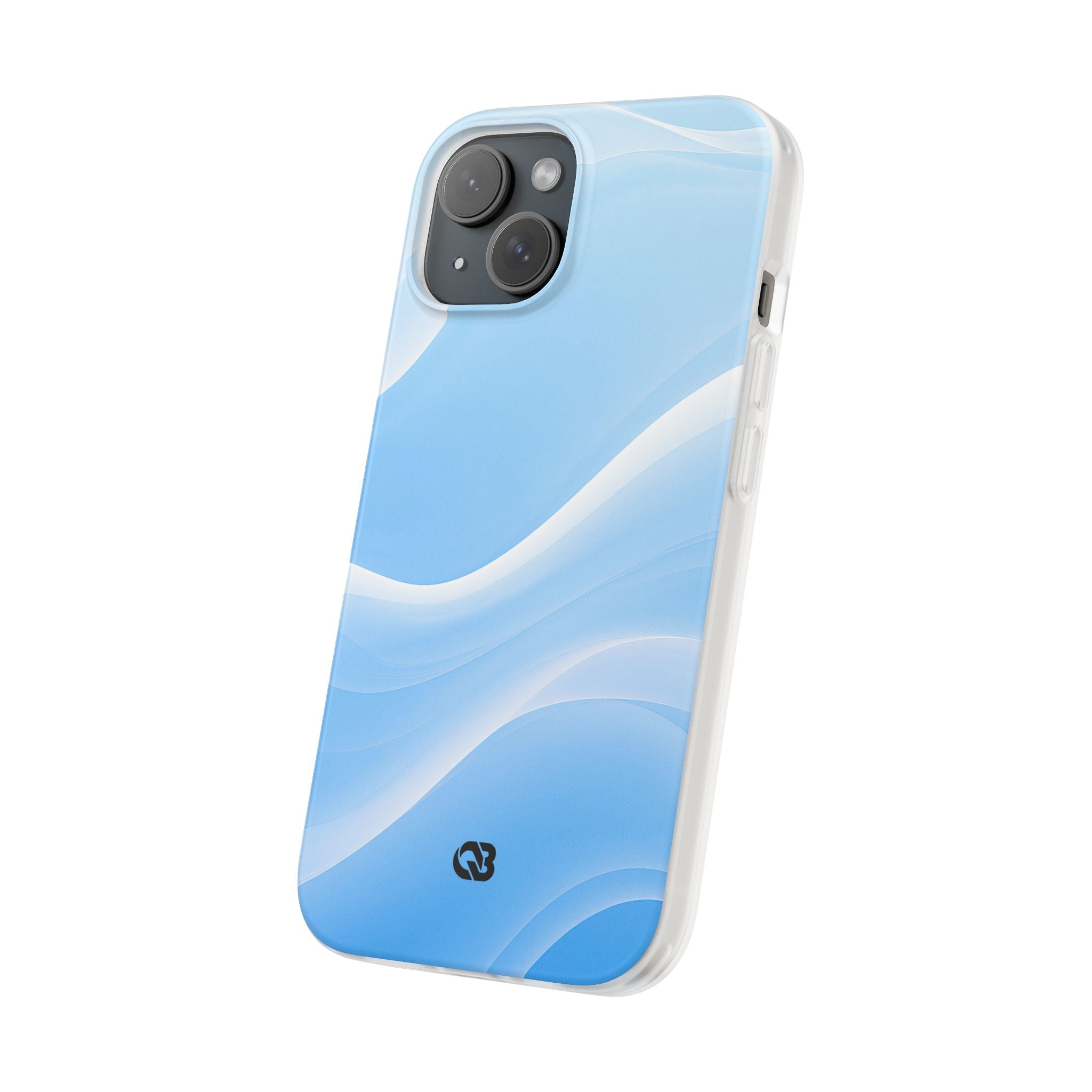 Blue Lite Phone Case for iPhone - Glacial Blue Silk