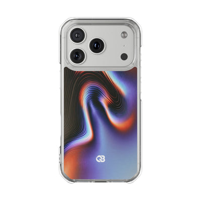 Prismatic Resonance · Clear Impact Magnetic Phone Case for iPhone · Purple