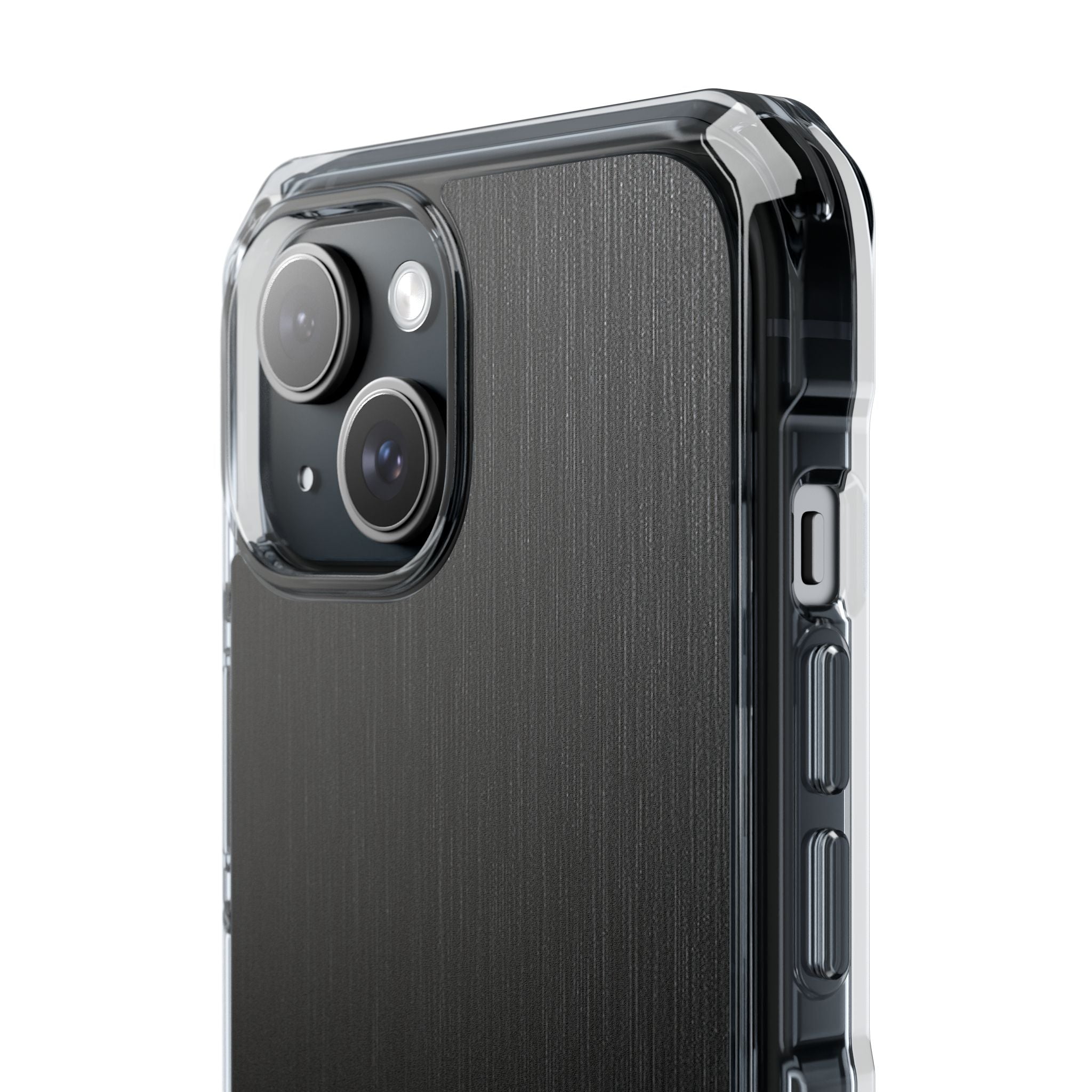 Black Impact MagSafe Phone Case for iPhone - Brushed Obsidian Slate