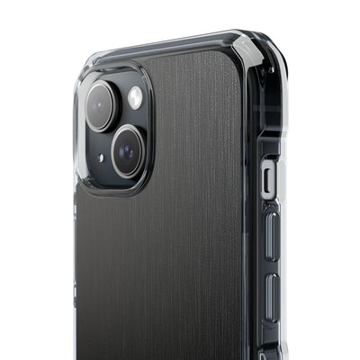 Black Impact MagSafe Phone Case for iPhone - Brushed Obsidian Slate