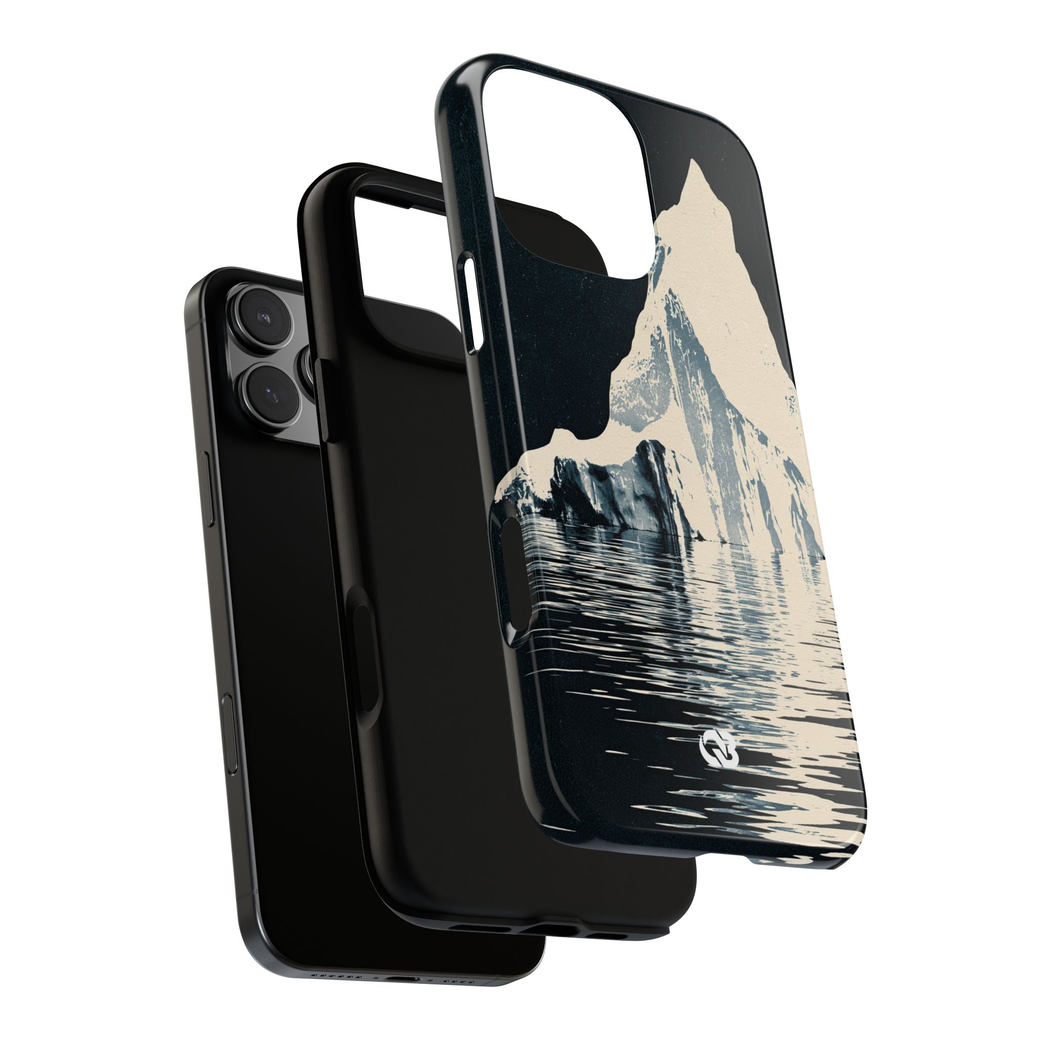 Blue Tough Phone Case for iPhone - Frozen Navy Monolith