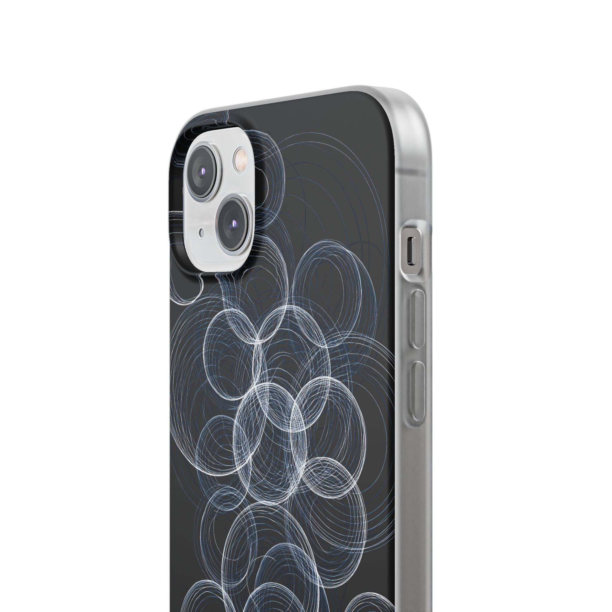 Black Lite Phone Case for iPhone - Frosted Ring Matrix