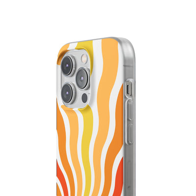 Amber Solar Waves · Soft Phone Case for iPhone