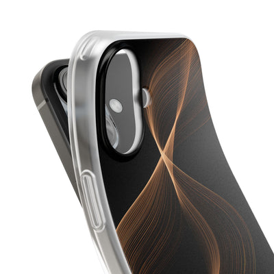 Brown Lite Phone Case for iPhone - Copper Silk Wave