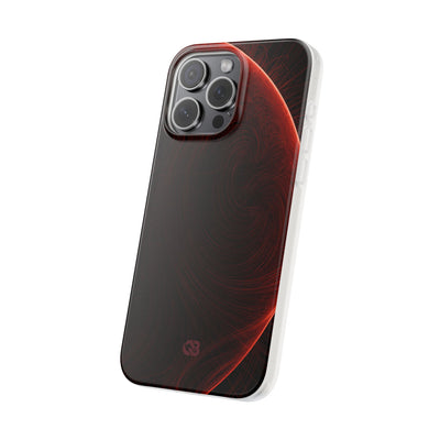 Red Lite Phone Case for iPhone - Crimson Flare Flux