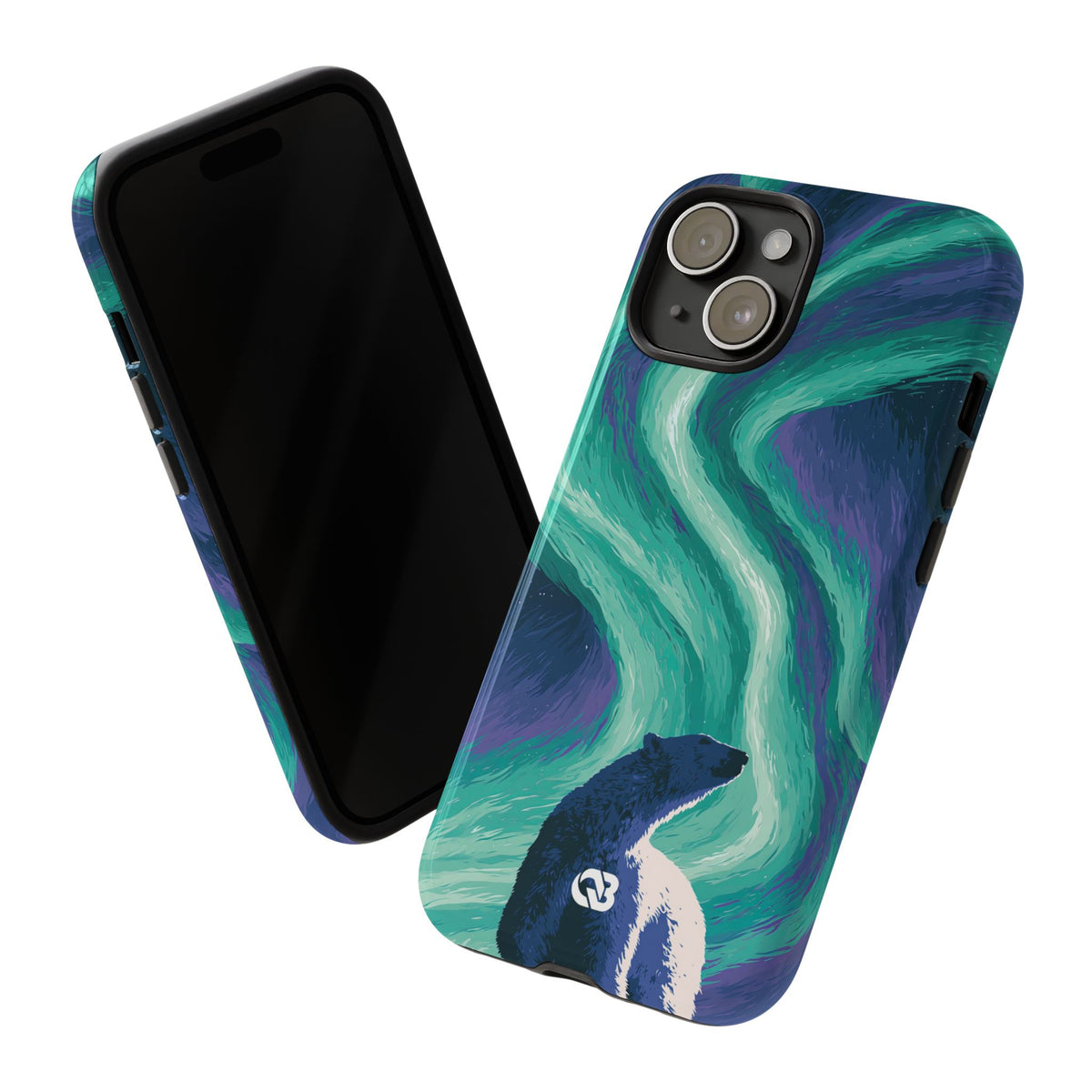 Arctic Aurora Bear · Tough Phone Case for iPhone · Teal