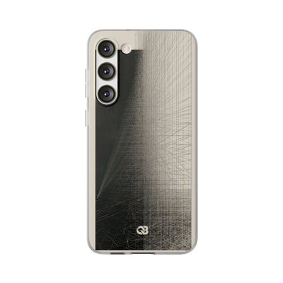 Beige Lite Phone Case for Samsung - Brutalist Graphite Grid