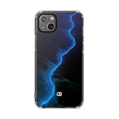 Electric Azure Drift · Clear Impact Magnetic Phone Case for iPhone · Blue