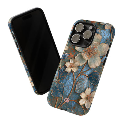 Gilded Blossom Reverie · Tough Phone Case for iPhone · Teal