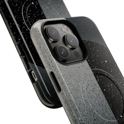 Black Tough 2.0 Magsafe Phone Case for iPhone - Lunar Static Orbit