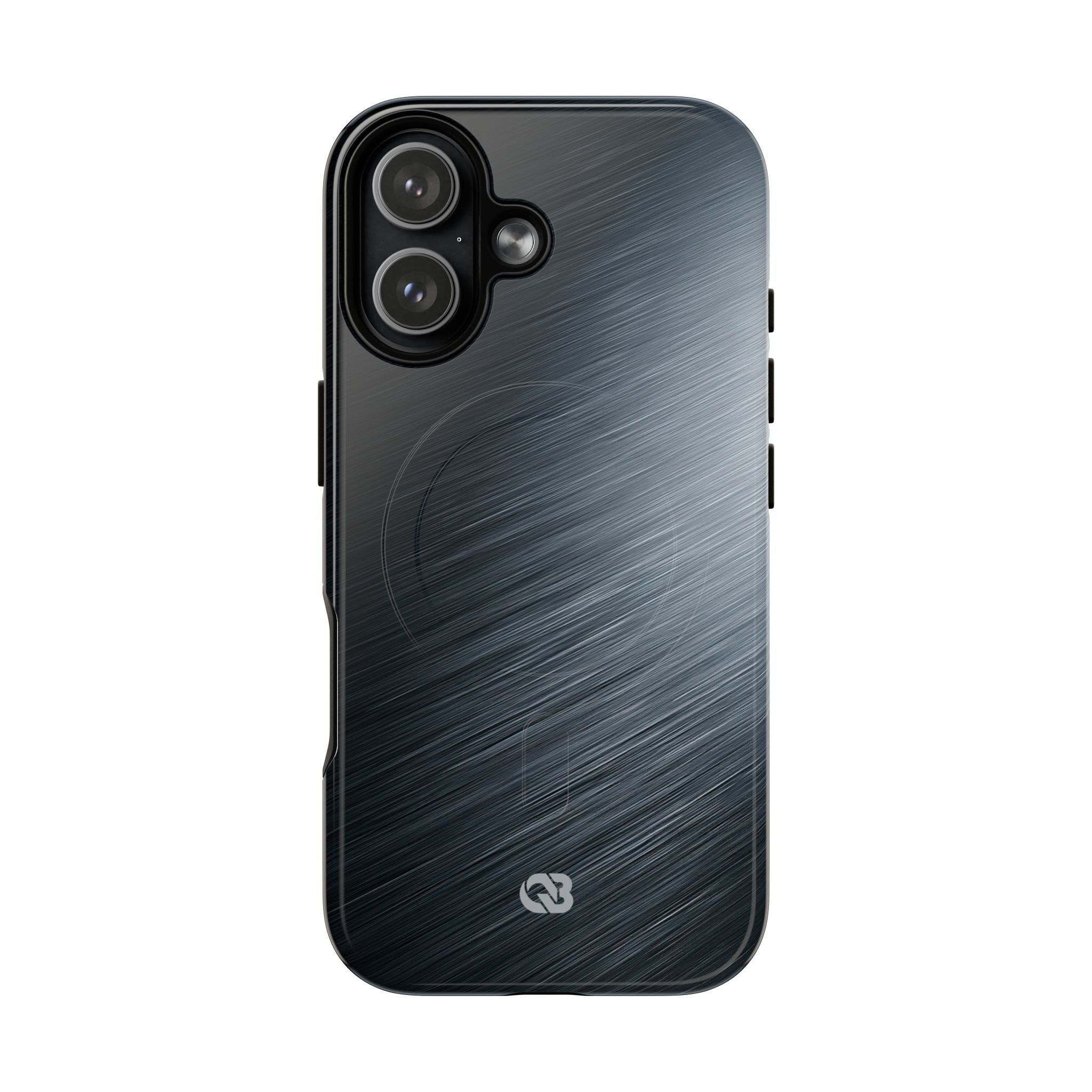 Grey Tough 2.0 Magsafe Phone Case for iPhone - Charcoal Brushed Steel