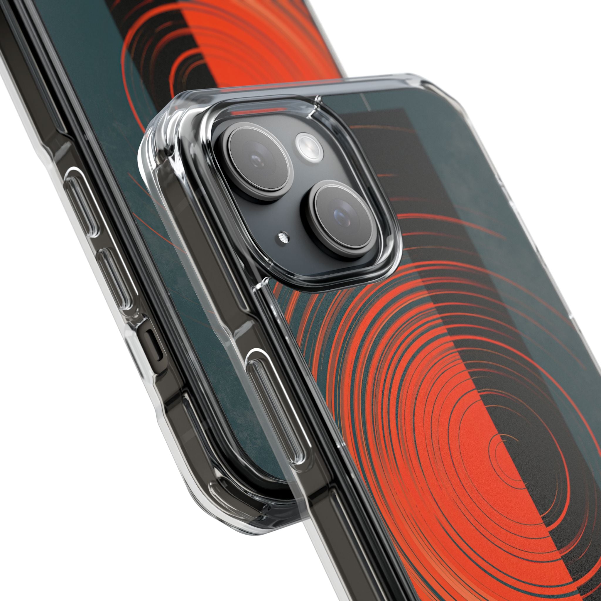 Teal Impact MagSafe Phone Case for iPhone - Burnt Slate Radial