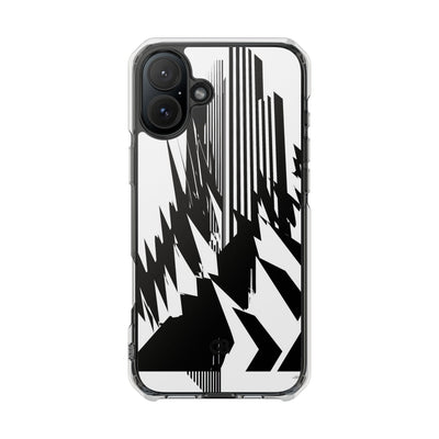 White Impact MagSafe Phone Case for iPhone - Shattered Vector Spire