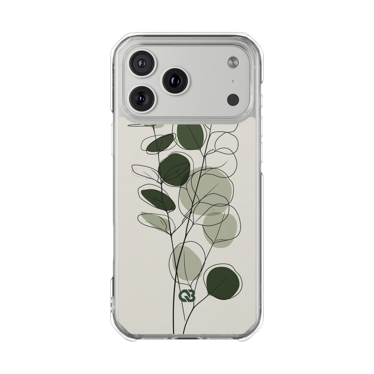 Eucalyptus Foliage Study · Clear Impact Magnetic Phone Case for iPhone ·  Green