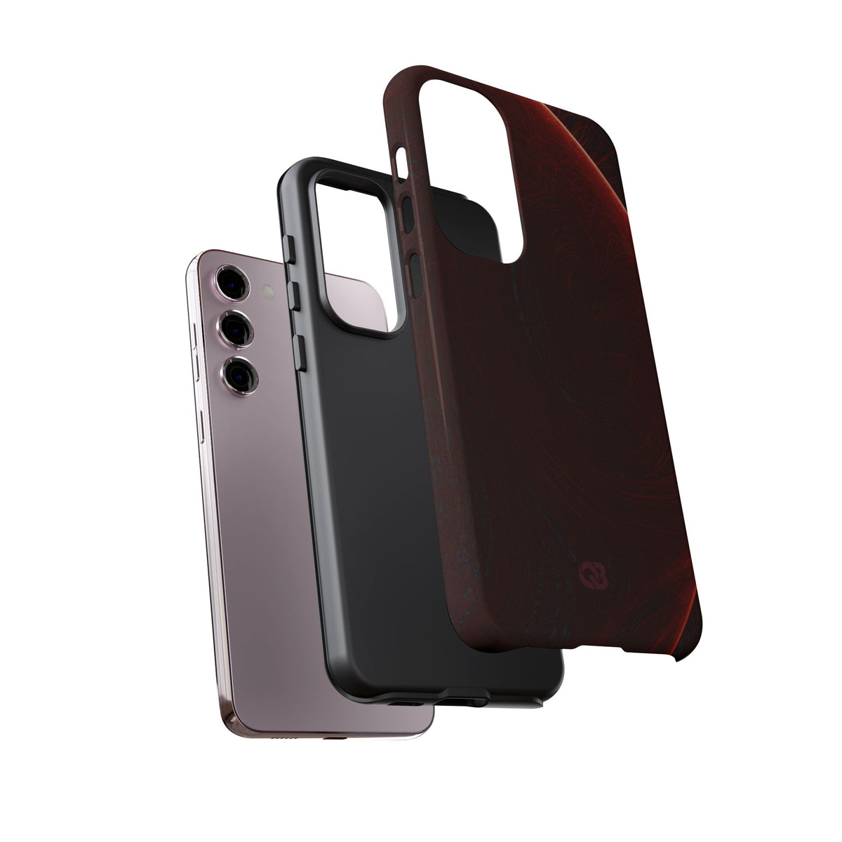 Red Tough Phone Case for Samsung - Crimson Flare Flux