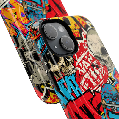 Skate Skull Riot · Tough 2.0 Magnetic Phone Case for iPhone · Red