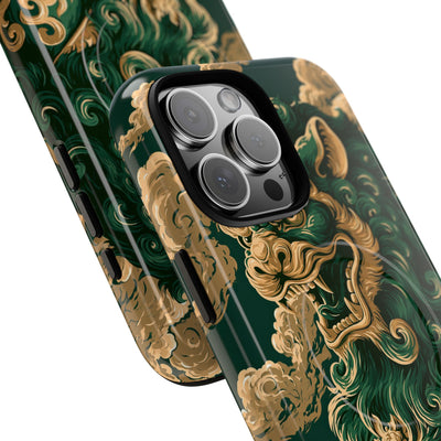 Imperial Guardian Lion · Tough 2.0 Magnetic Phone Case for iPhone · Green