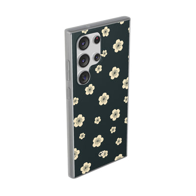 Teal Lite Phone Case for Samsung - Obsidian Cream Petals