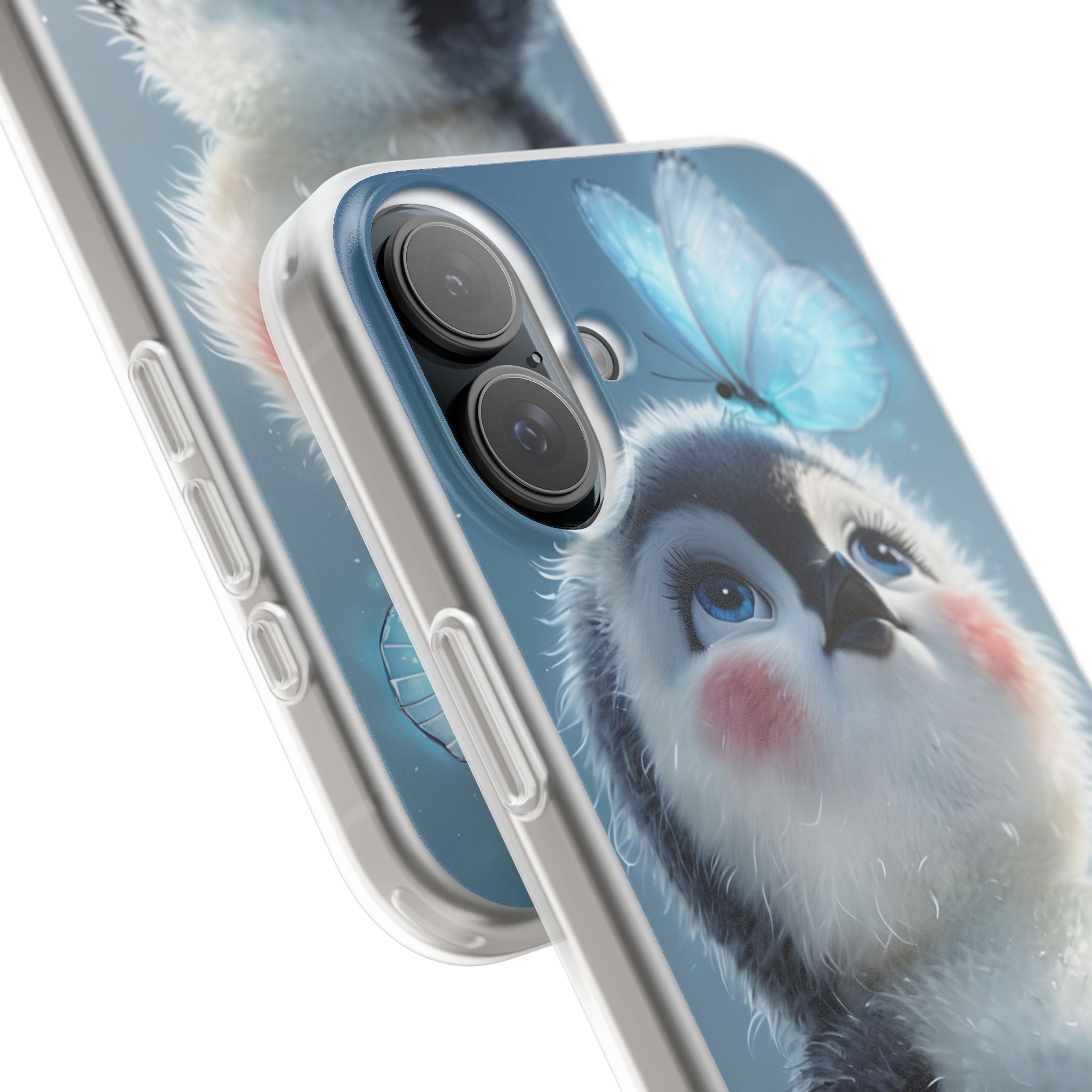 Frosty Penguin Glow · Soft Phone Case for iPhone