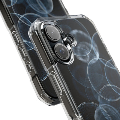 Blue Impact MagSafe Phone Case for iPhone - Cyan Pulse Ripple