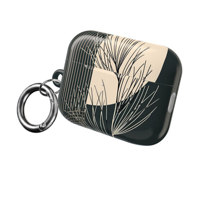 Botanical Crescent Linework · Hard Case for AirPods & AirPods Pro · Green