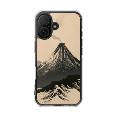 Beige Impact MagSafe Phone Case for iPhone - Obsidian Ink Summit