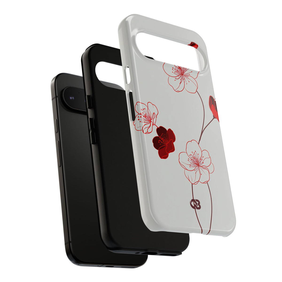 Crimson Sakura Blossom · Tough Phone Case for Pixel ·  Red