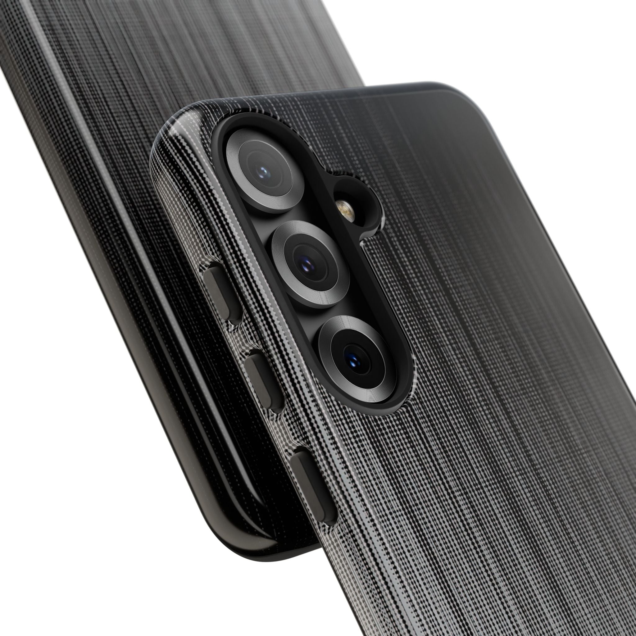 Grey Tough Phone Case for Samsung - Static Vertical Dither