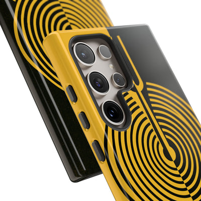 Yellow Tough Phone Case for Samsung - Voltage Sector Pulse