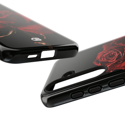 Crimson Noir Rose · Tough Phone Case for Samsung · Black
