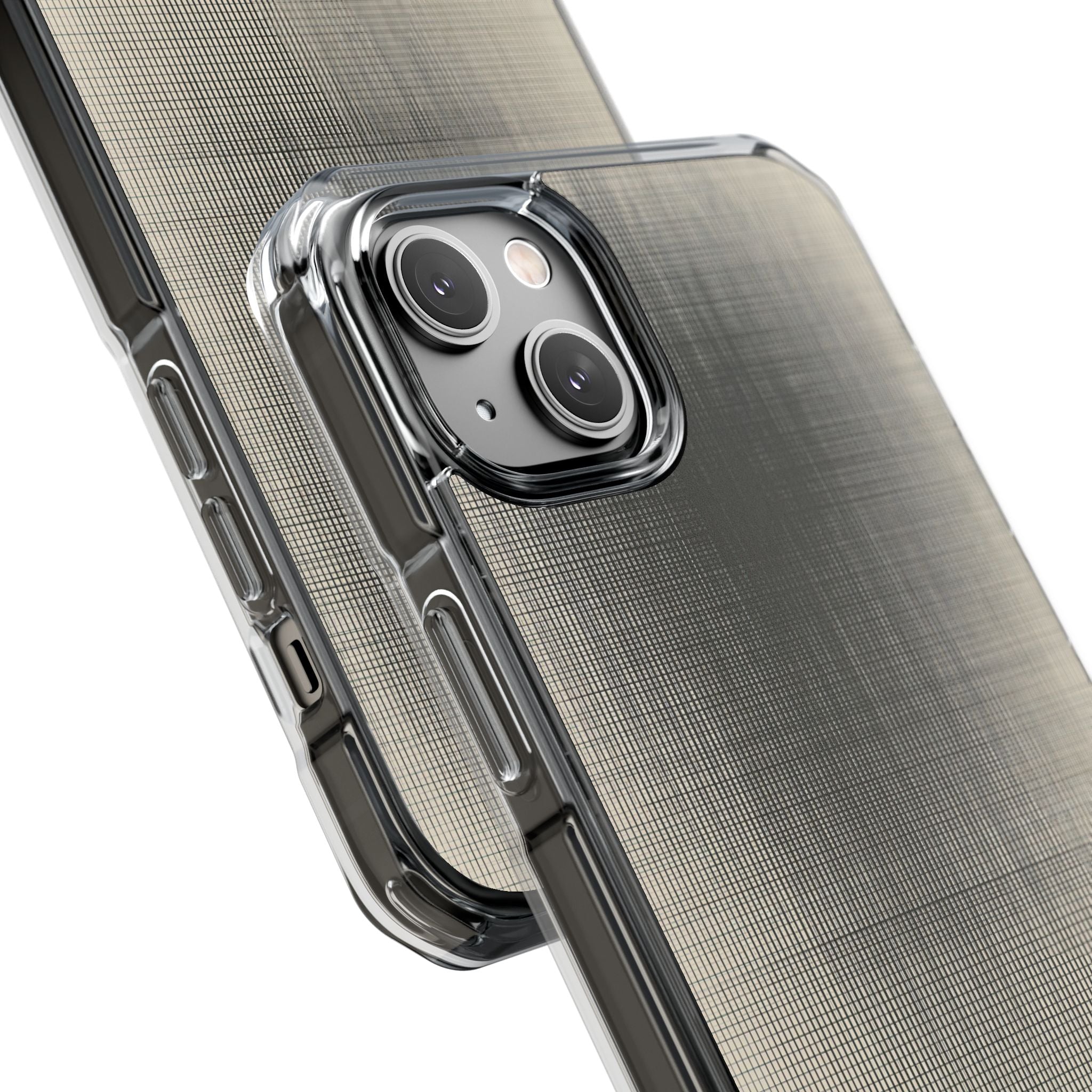 Beige Impact MagSafe Phone Case for iPhone - Carbon Screen Grid