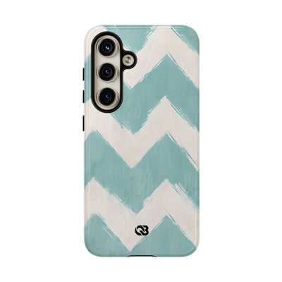 Teal Painted Chevron · Tough Phone Case for Samsung