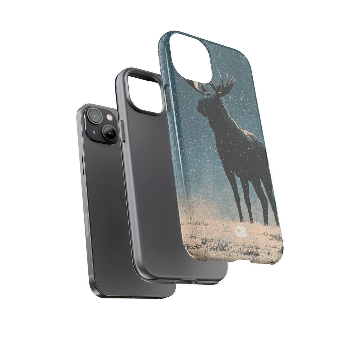 Nordic Boreal Moose · Tough Phone Case for iPhone · Blue