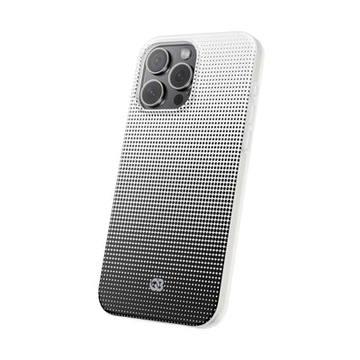 Black Lite Phone Case for iPhone - Obsidian Halftone Flux