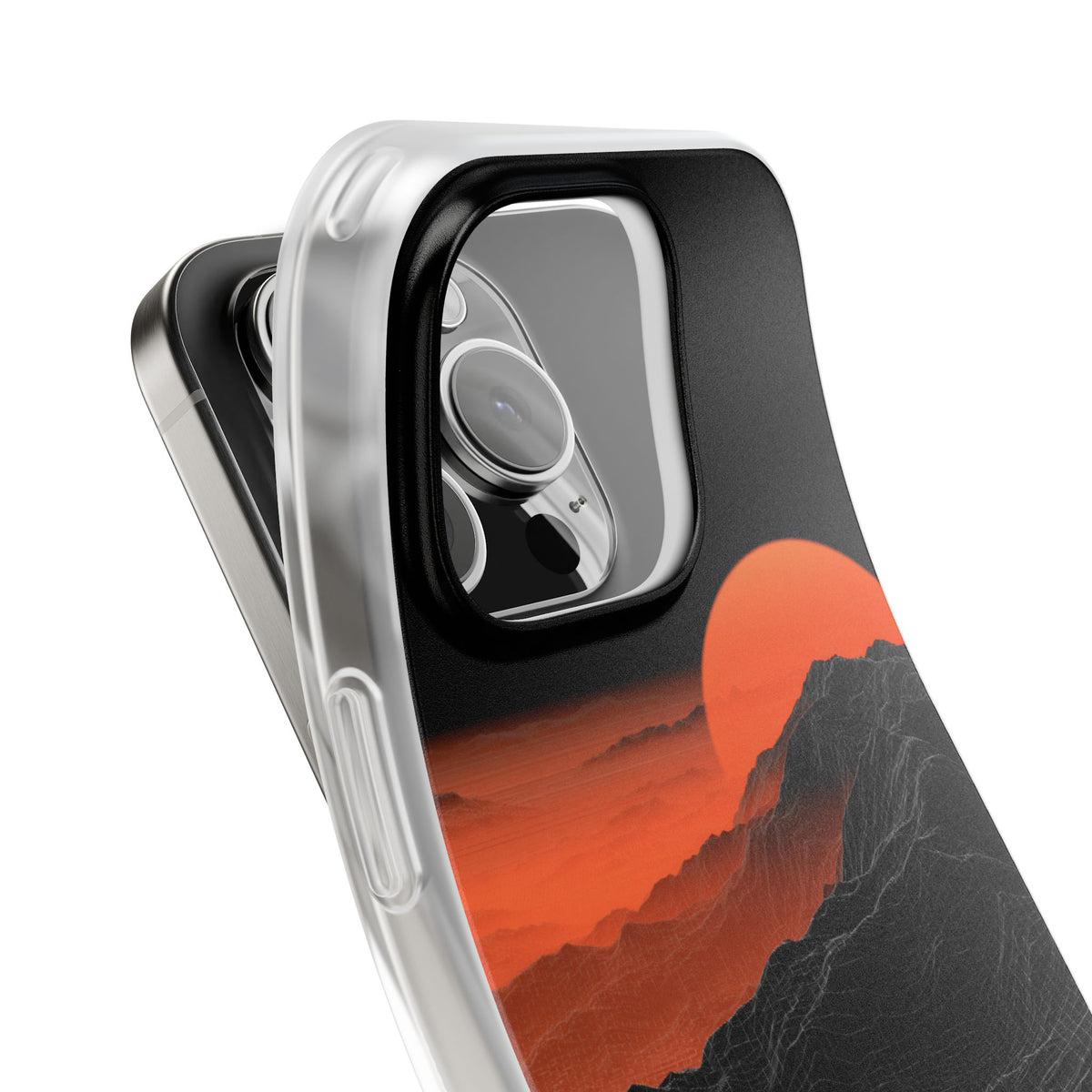 Solar Ridge Mesh · Lite Phone Case for iPhone ·  Black