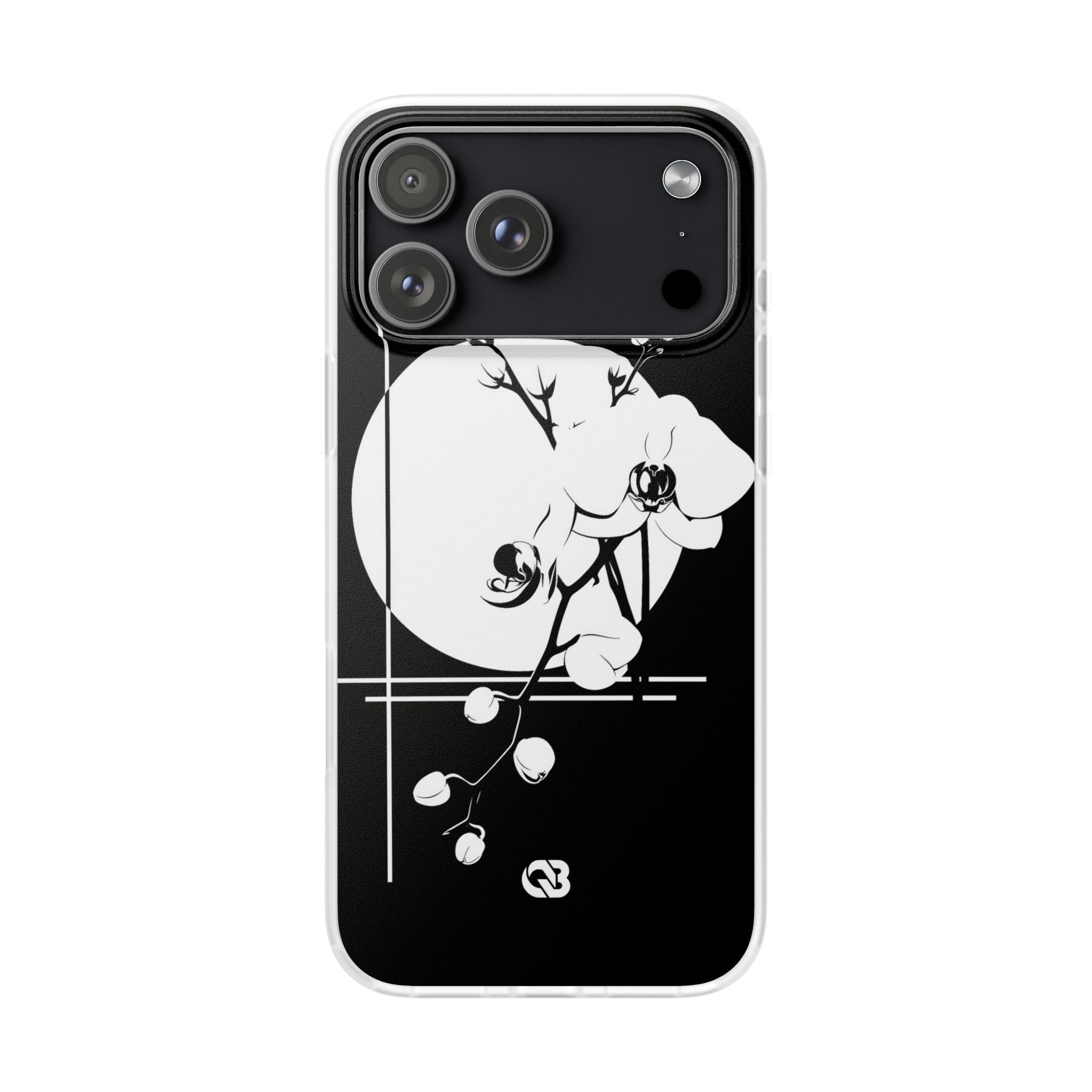 Black Lite Phone Case for iPhone - Lunar Orchid Grid